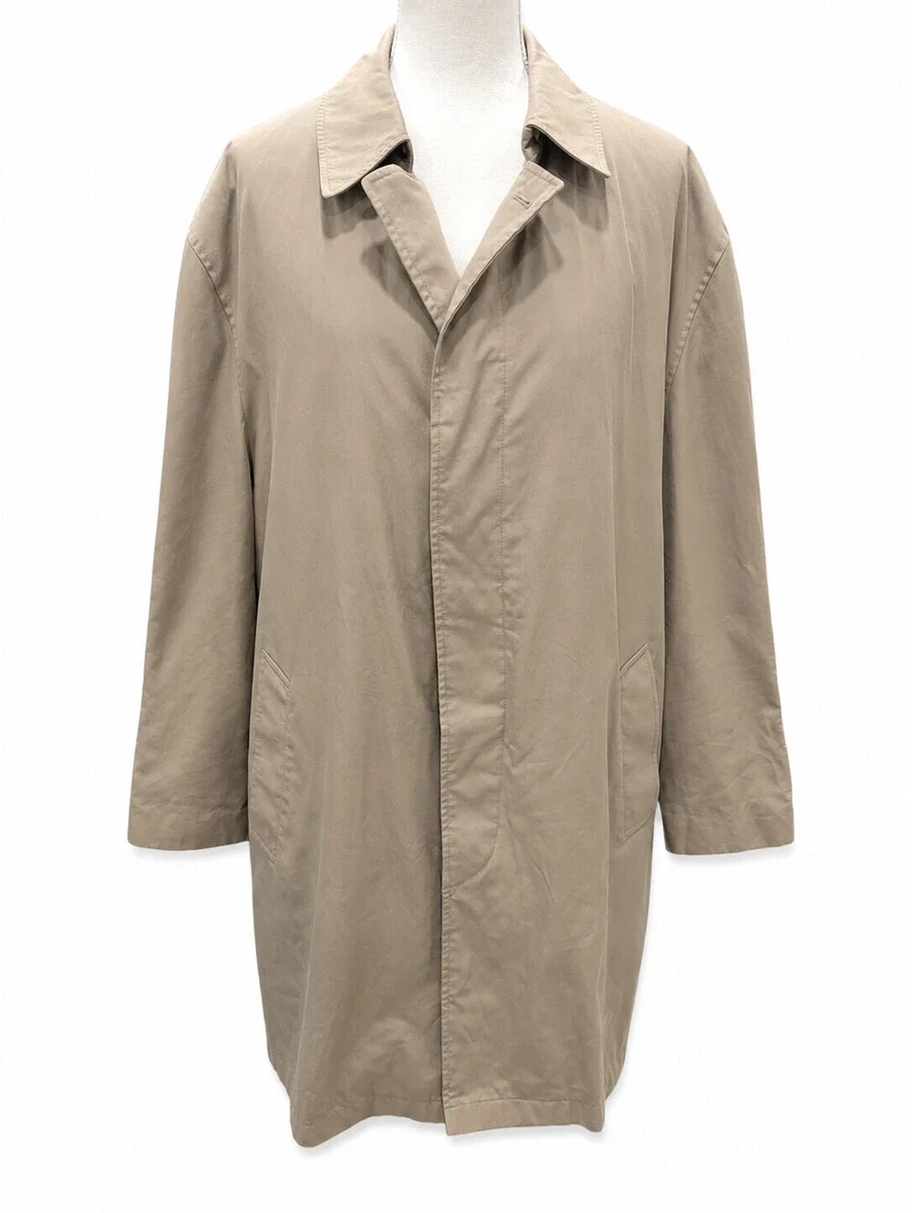 Vintage London Fog Limited Edition Car Coat Button w Zip Lining Size XL Reg